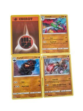 Pokemon Card Lot Gallade Hitmonchan Carkol Fighting Energy Mixed Bundle NM